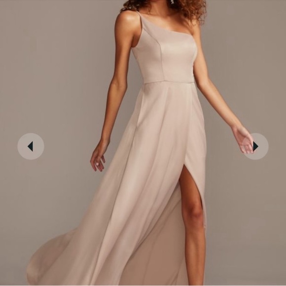 David's Bridal Dresses & Skirts - David’s Bridal Dress One Shoulder Satin